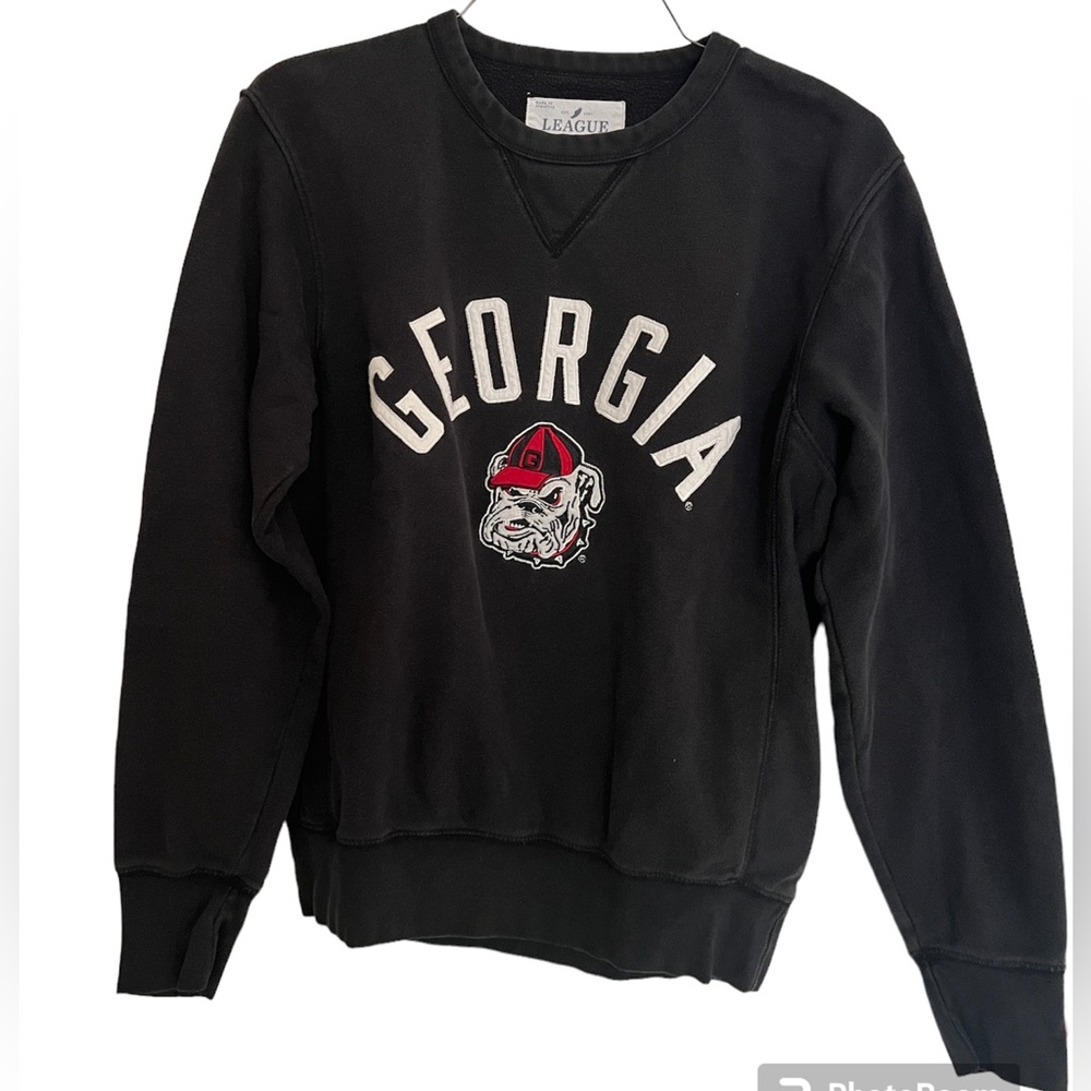 League Crewneck Sweatshirt - Black - Appliqué Georgia
